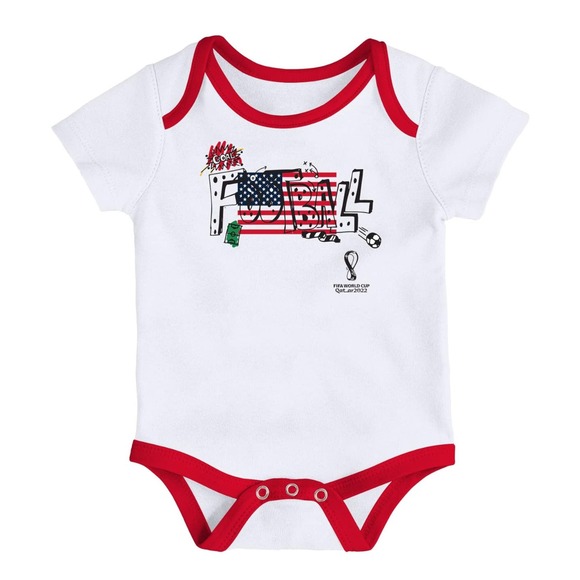 "Outerstuff FIFA World Cup 3-Piece Onesie Set - 0/3 Months" - Picture 3 of 4